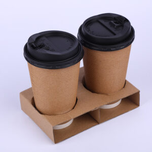 Khay giấy lót đựng cốc ly 2 ly Trà Sữa Coffee